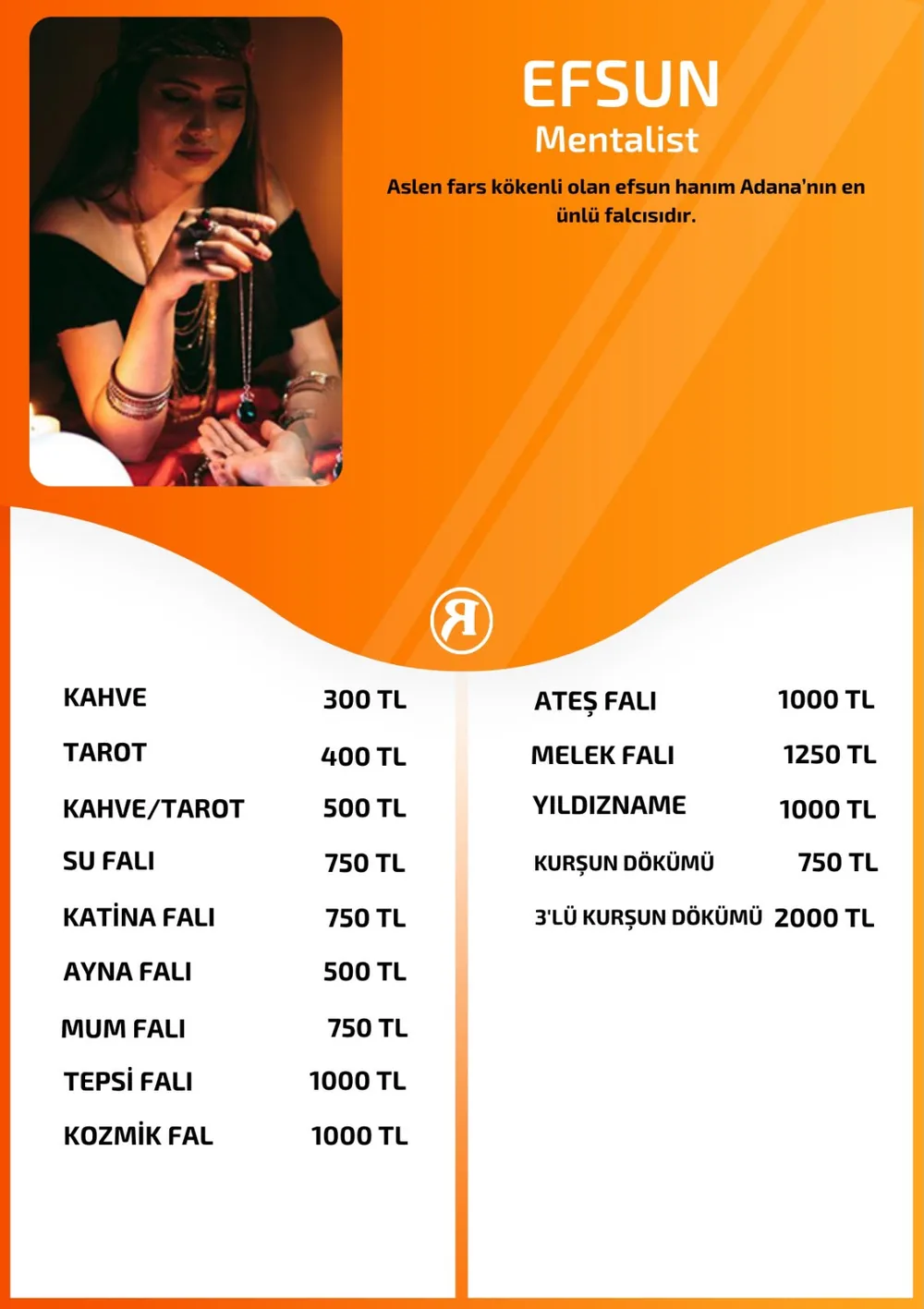 Efsun hizmetleri, fiyat listesi ve hikayesi