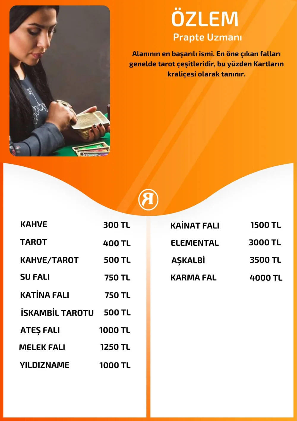 Özlem hizmetleri, fiyat listesi ve hikayesi