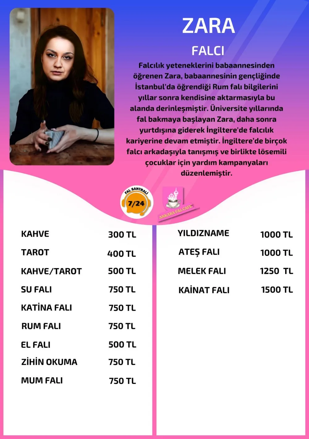 Zara hizmetleri, fiyat listesi ve hikayesi